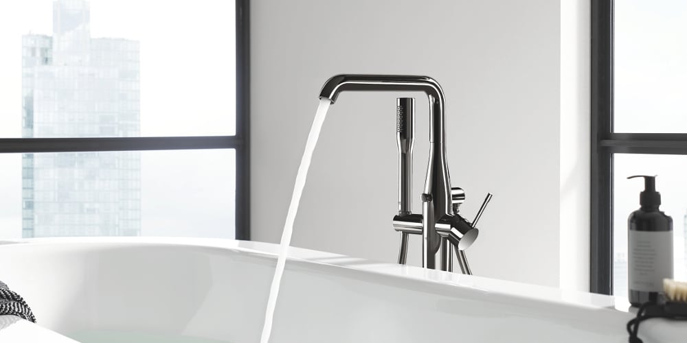 Grohe Essence Floor-Standing Bathtub Tap Hard Graphite